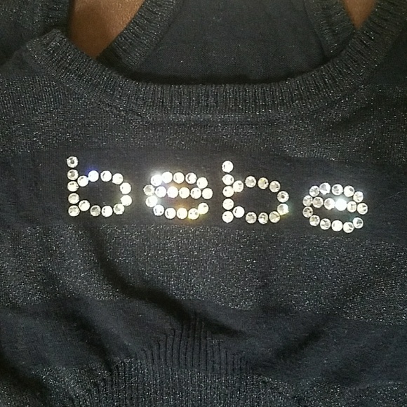 Bebe black striped racer back. - Picture 5 of 7